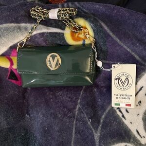 Valentino Orlandi Dark Green Patent Mini